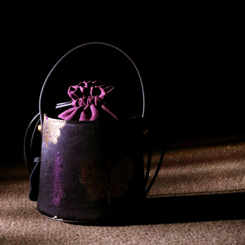 Buddha Stones Butterfly Song Brocade Crossbody Bag Shoudler Bag - image 3