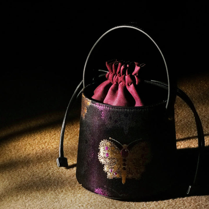 Buddha Stones Butterfly Song Brocade Crossbody Bag Shoudler Bag - image 2