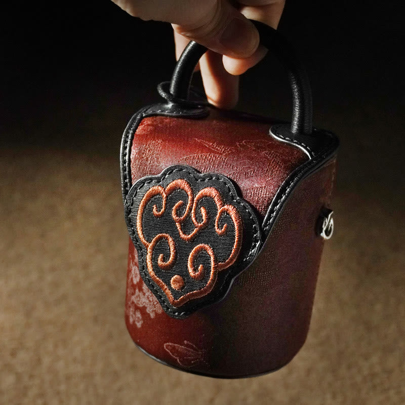 Buddha Stones Auspicious Clouds Butterfly Flowers Xiangyunsha Silk Crossbody Bag Hangbags - image 1