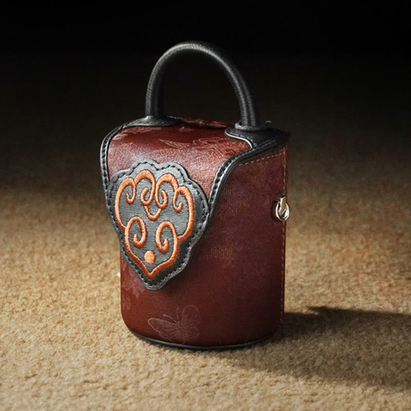 Buddha Stones Auspicious Clouds Butterfly Flowers Xiangyunsha Silk Crossbody Bag Hangbags - image 3