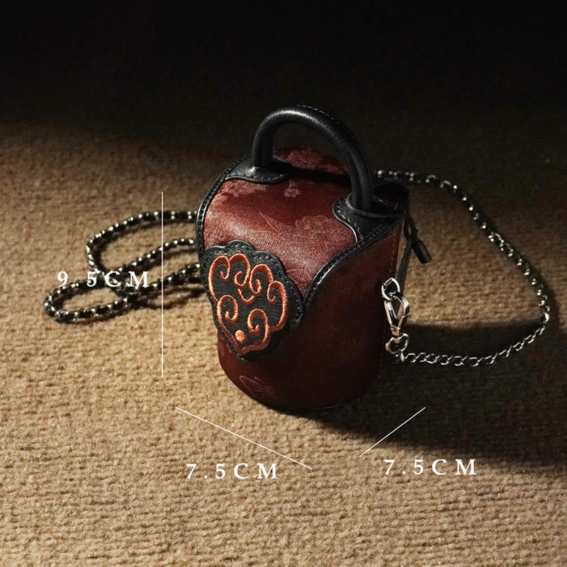 Buddha Stones Auspicious Clouds Butterfly Flowers Xiangyunsha Silk Crossbody Bag Hangbags - image 10