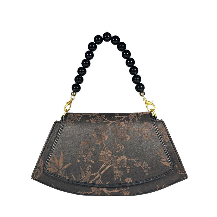 Buddha Stones Plum Bamboo Bead Chain Xiangyunsha Silk Crossbody Bag Shoulder Bag  - image 4