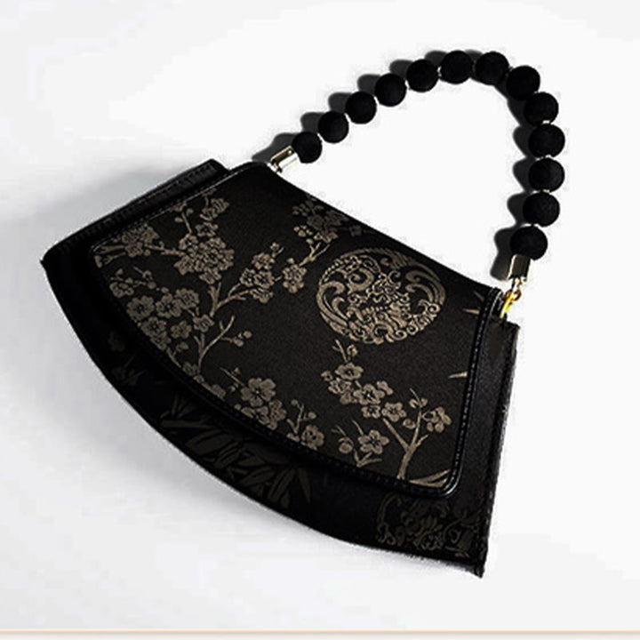 Buddha Stones Plum Bamboo Bead Chain Xiangyunsha Silk Crossbody Bag Shoulder Bag  - image 5