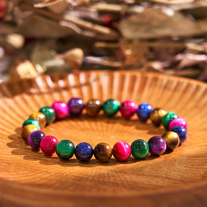 Buddha Stones Tiger Eye Resolve Courage Bracelet - 0.31 in (8 mm) - image 10