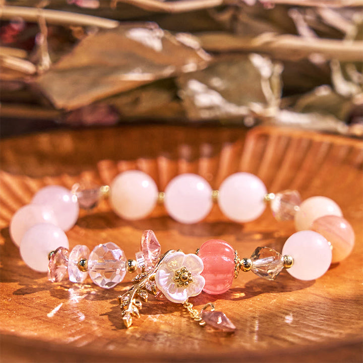 Buddha Stones Blue Crystal Amethyst Sun Stone Green Aventurine Healing Bracelet - Sun Stone - image 0