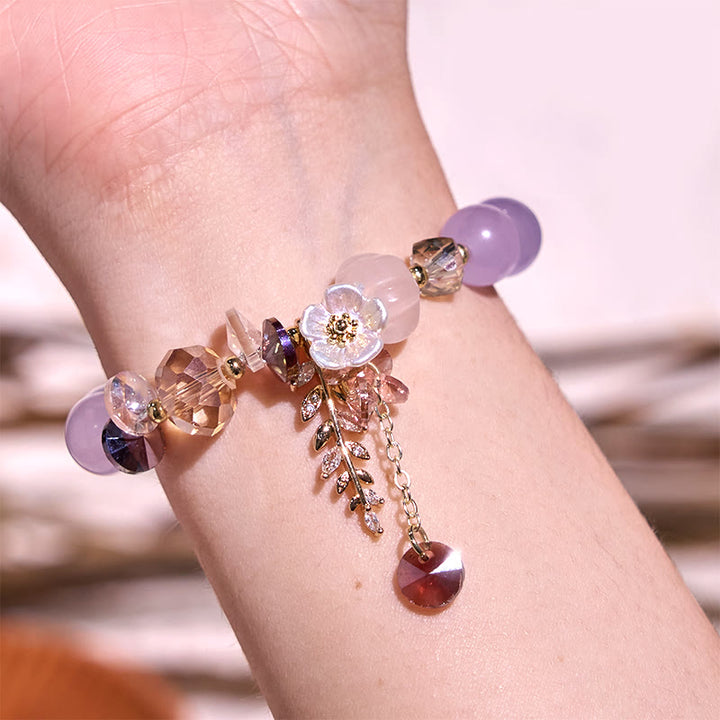 Buddha Stones Blue Crystal Amethyst Sun Stone Green Aventurine Healing Bracelet - image 25