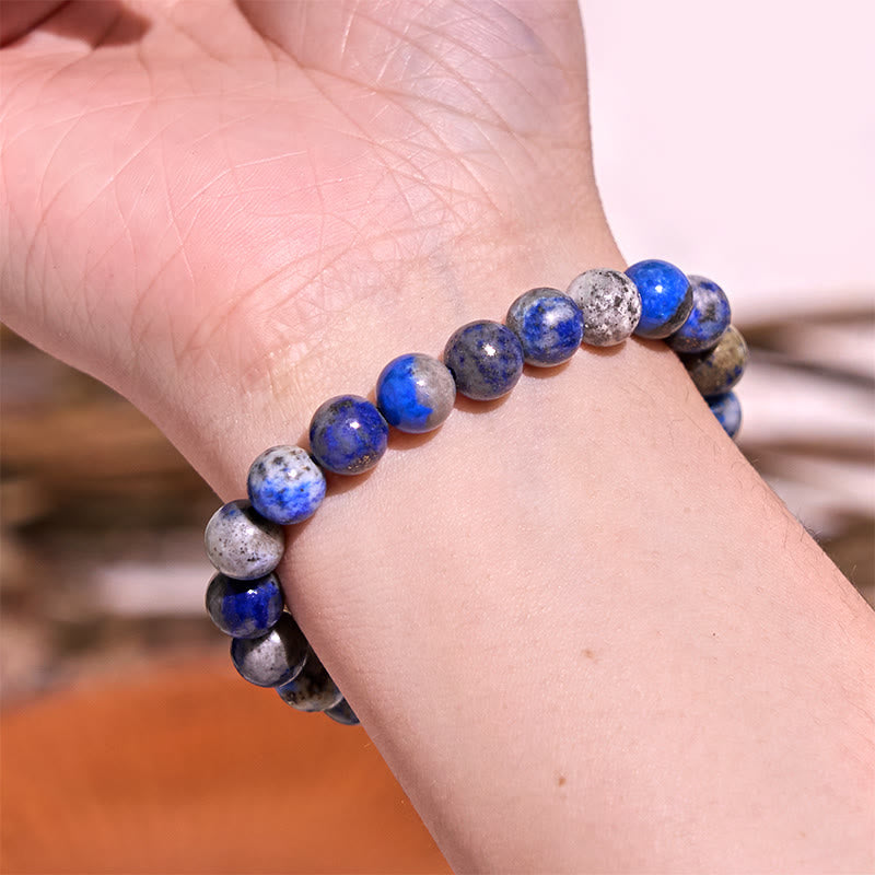 Buddha Stone Lazurite Lapis Lazuli Self Care Positive Bracelet - image 2