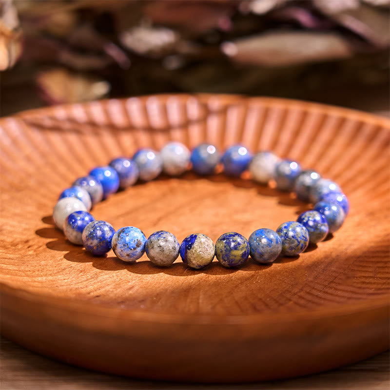 Buddha Stone Lazurite Lapis Lazuli Self Care Positive Bracelet - image 1