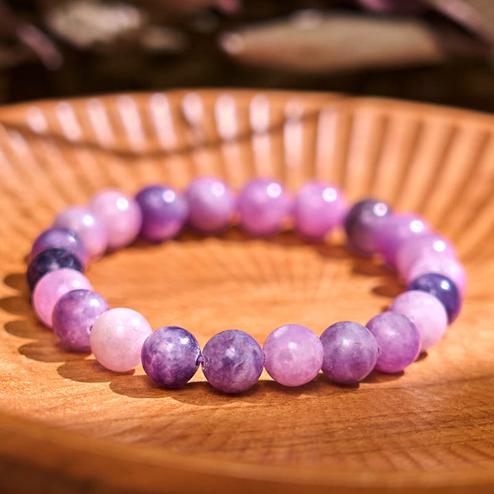 Buddha Stones Purple Mica Stone Positive Bracelet - Purple Mica Stone(Wrist Circumference: 14-16cm) - 8mm - image 0