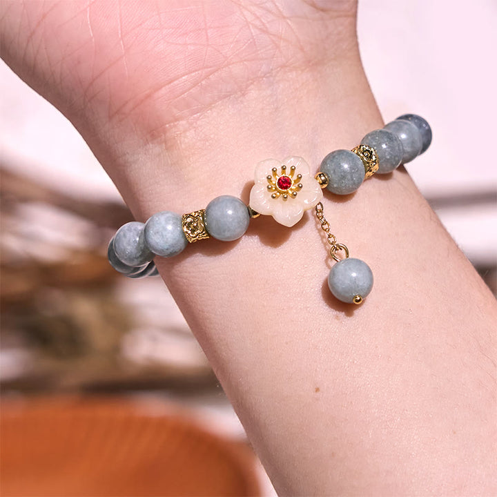 Buddha Stones Jade Abundance Flower Bracelet - image 2