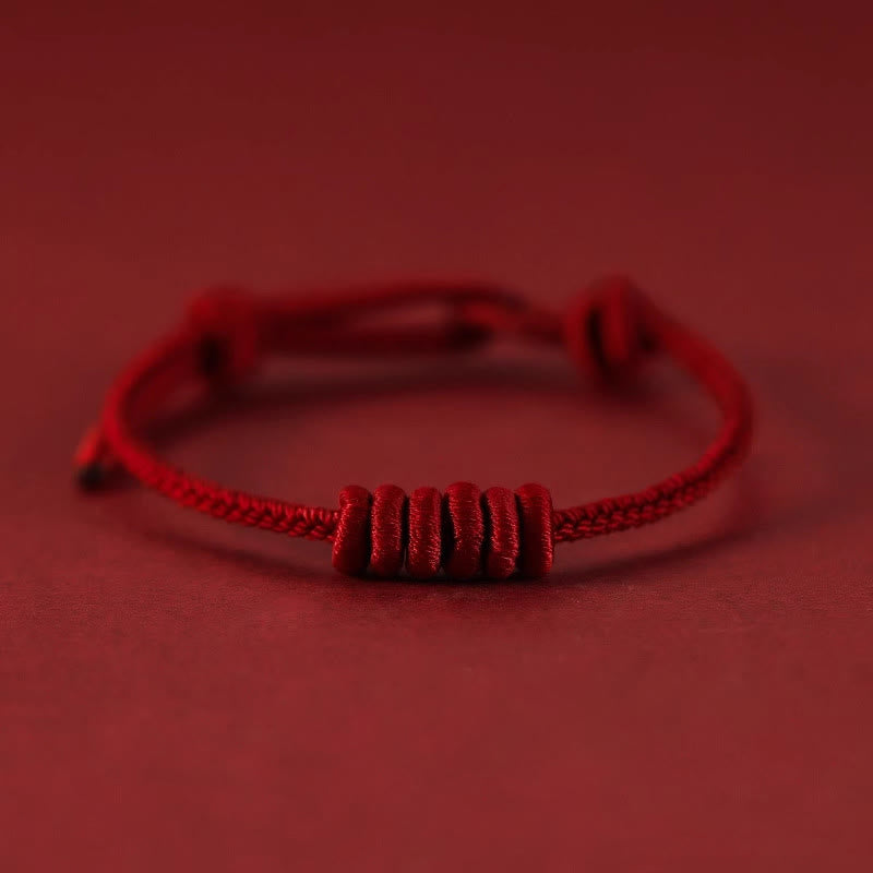 Buddha Stones Red String Eight Stranded Rope Strength Bracelet - image 1