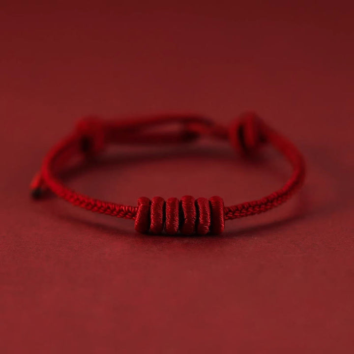 Buddha Stones Red String Eight Stranded Rope Strength Bracelet - image 1