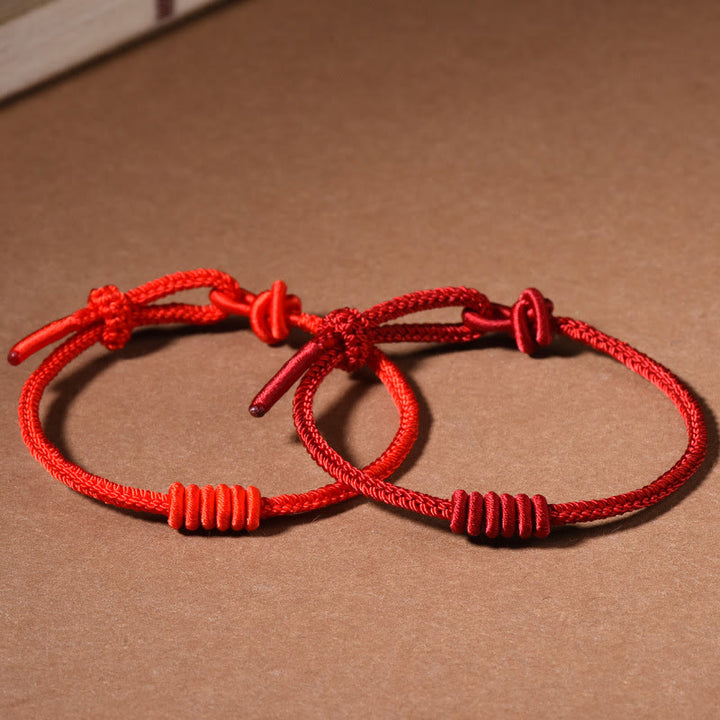 Buddha Stones Red String Eight Stranded Rope Strength Bracelet - image 12