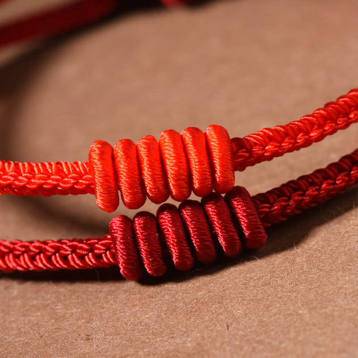 Buddha Stones Red String Eight Stranded Rope Strength Bracelet - image 11