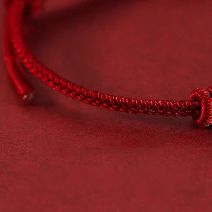 Buddha Stones Red String Eight Stranded Rope Strength Bracelet - image 3