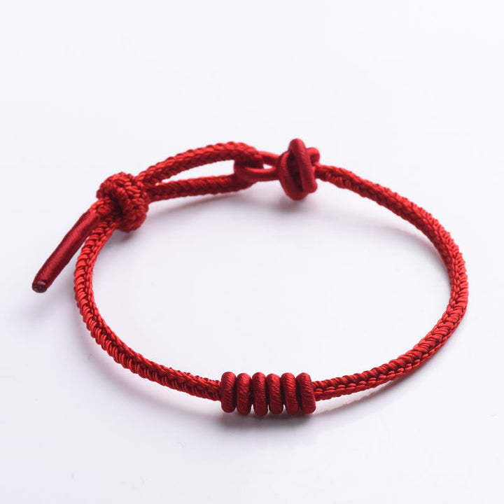 Buddha Stones Red String Eight Stranded Rope Strength Bracelet - image 9