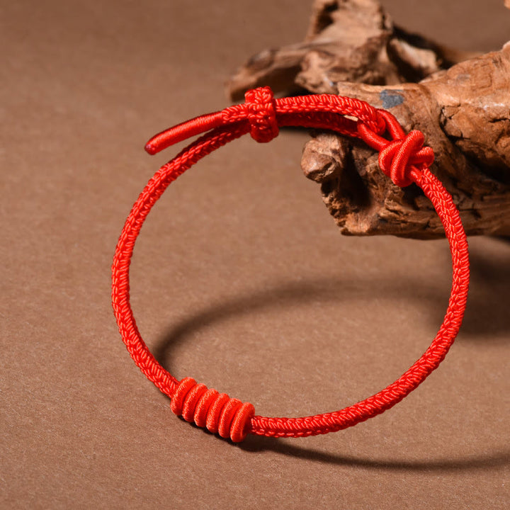 Buddha Stones Red String Eight Stranded Rope Strength Bracelet - Red String(Wrist Circumference: 15-25cm) - image 10