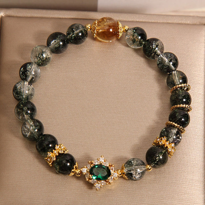 Buddha Stones Green Phantom Green Crystal Confidence Bracelet - image 2