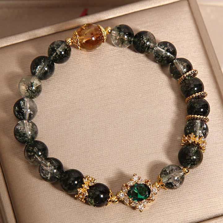 Buddha Stones Green Phantom Green Crystal Confidence Bracelet - image 4