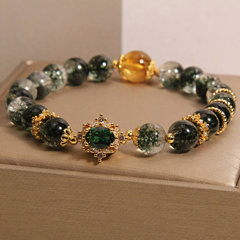 Buddha Stones Green Phantom Green Crystal Confidence Bracelet - image 1