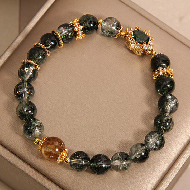 Buddha Stones Green Phantom Green Crystal Confidence Bracelet - image 3