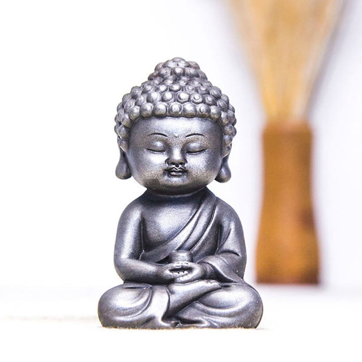 Buddha Stones Handmade Ksitigarbha Kwan Yin Guanyin Avalokitesvara Tathagata Iron Powder Rust Cast Resin Statue Home Decoration - image 29