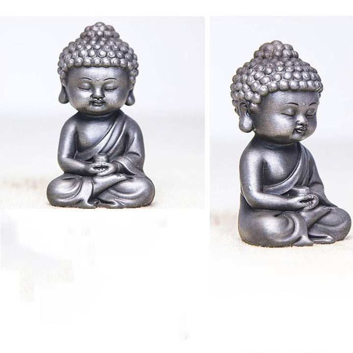 Buddha Stones Handmade Ksitigarbha Kwan Yin Guanyin Avalokitesvara Tathagata Iron Powder Rust Cast Resin Statue Home Decoration - image 32