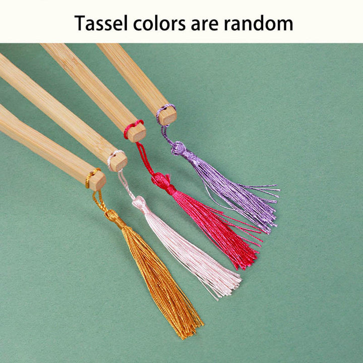 Buddha Stones DIY Chinese Lacquer Fan Blank Painting Handheld Fan - image 12