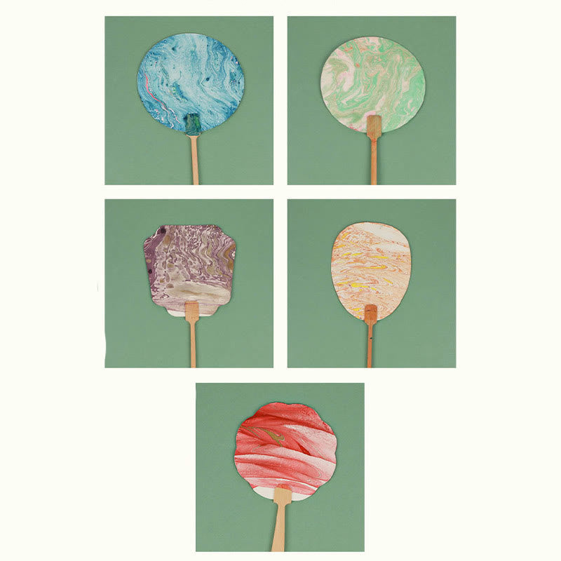 Buddha Stones DIY Chinese Lacquer Fan Blank Painting Handheld Fan - image 26