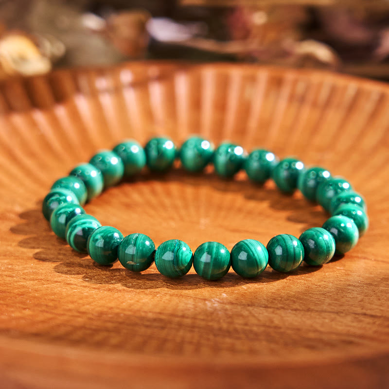 Buddha Stone Various Crystals Malachite Lazurite Hemimorphite Calmness Bracelet - Light Green Tiger Eye(Wrist Circumference: 14-16cm) - image 3