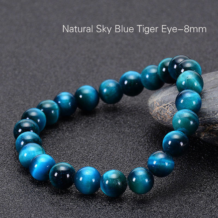 Buddha Stone Various Crystals Malachite Lazurite Hemimorphite Calmness Bracelet - Blue Tiger Eye(Wrist Circumference: 14-16cm) - image 128