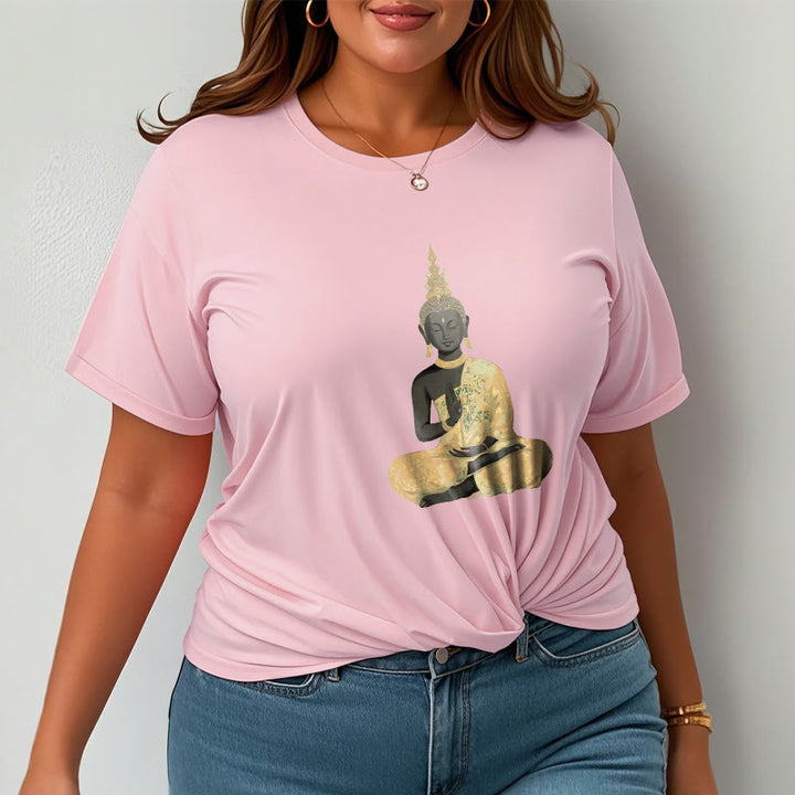 Buddha Stones Meditating Buddha Pattern Cotton Tee T-shirt - image 19