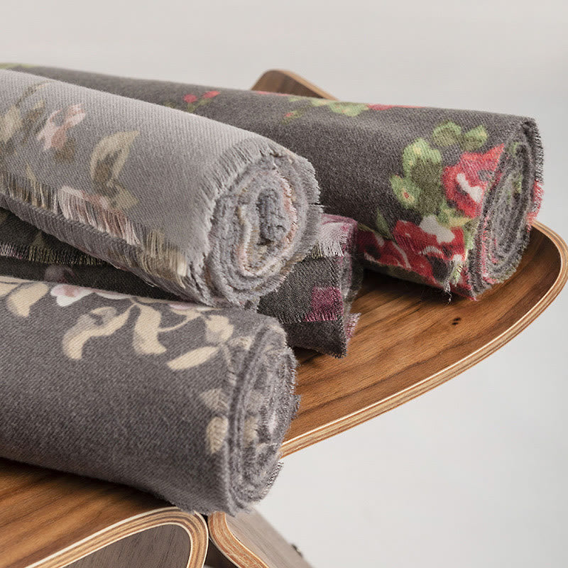 Buddha Stones Tibetan Rose Flower Garden Shawl Fall Winter Cozy Scarf Wrap  - image 2