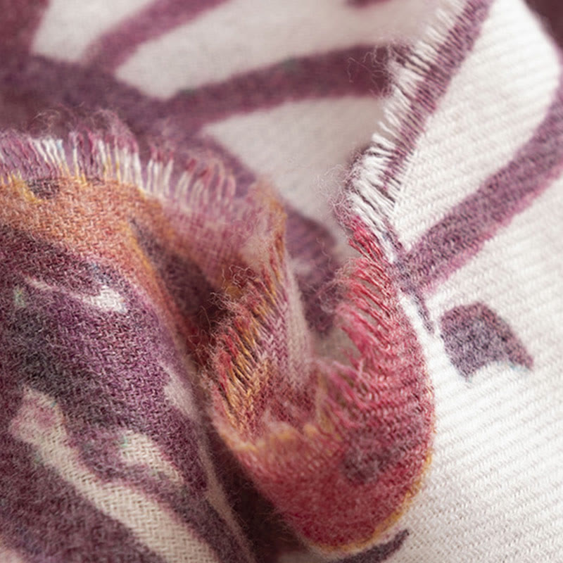 Buddha Stones Tibetan Sweet Colorful Flower Print Shawl Fall Winter Soft Scarf Wrap - image 19