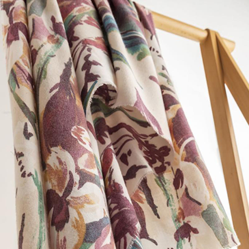 Buddha Stones Tibetan Sweet Colorful Flower Print Shawl Fall Winter Soft Scarf Wrap - image 12