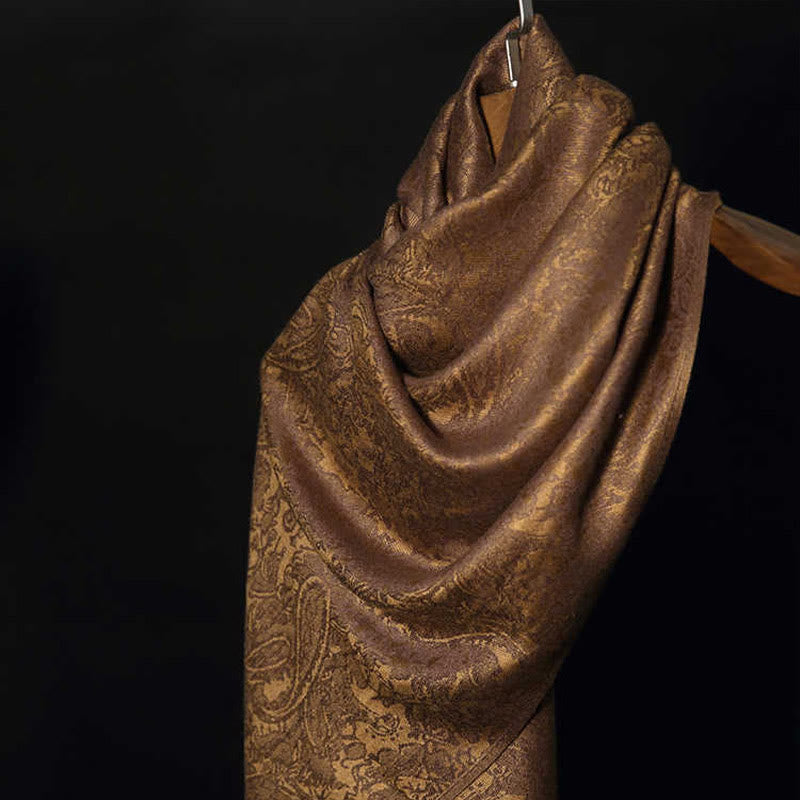 Buddha Stones Tibetan Cashew Jacquard Tassels Shawl Spring Fall Winter Warm Cozy Scarf Wrap - image 0