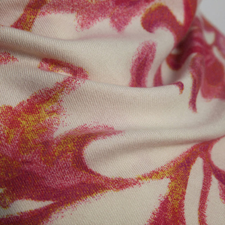 Buddha Stones Tibetan Red Flower Print Shawl Fall Winter Soft Warm Scarf Wrap - image 11