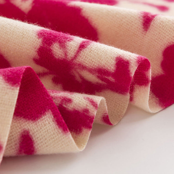 Buddha Stones Tibetan Rose Flower Branches Print Tassels Shawl Fall Winter Soft Warm Scarf Wrap - image 9