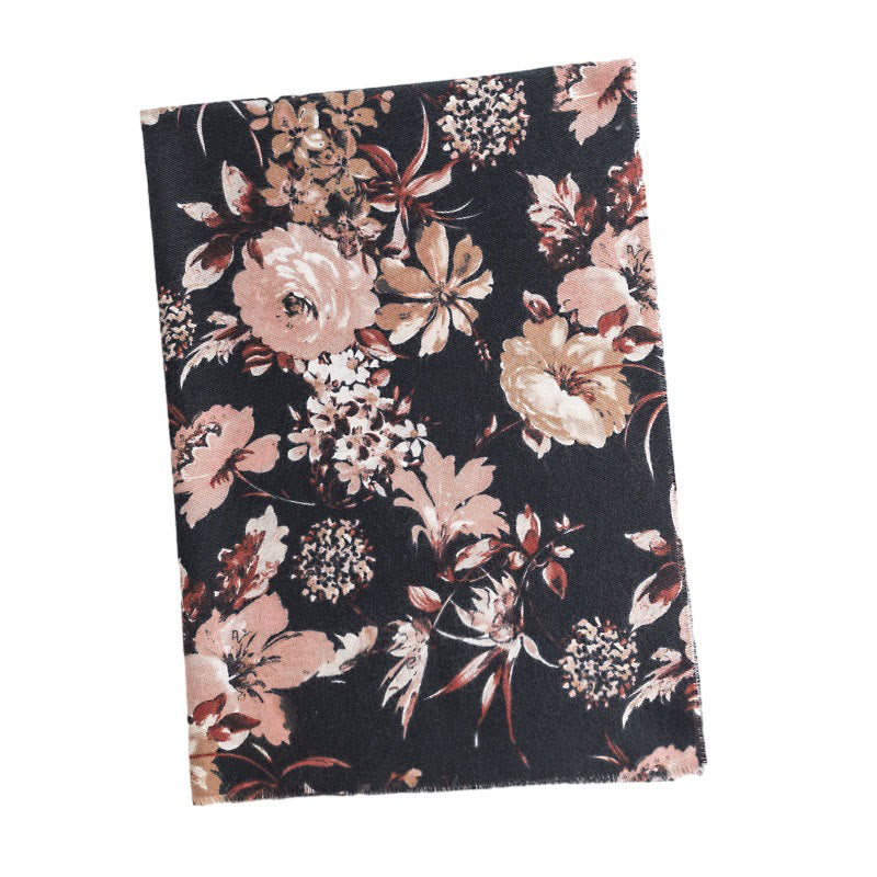 Buddha Stones Tibetan Blooming Chrysanthemum Rose Flower Print Shawl Fall Winter Soft Warm Scarf Wrap - image 9