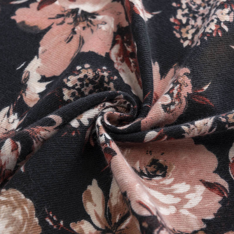 Buddha Stones Tibetan Blooming Chrysanthemum Rose Flower Print Shawl Fall Winter Soft Warm Scarf Wrap - image 5
