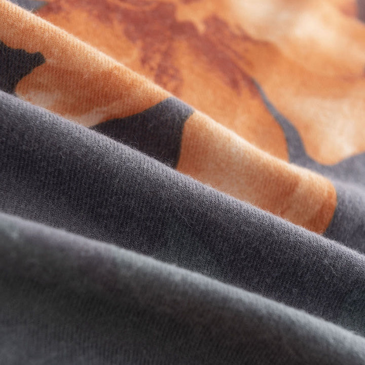 Buddha Stones Tibetan Shawl Artistic Style Hibiscus Syriacus Print Fall Winter Cozy Warm Scarf Wrap - image 4