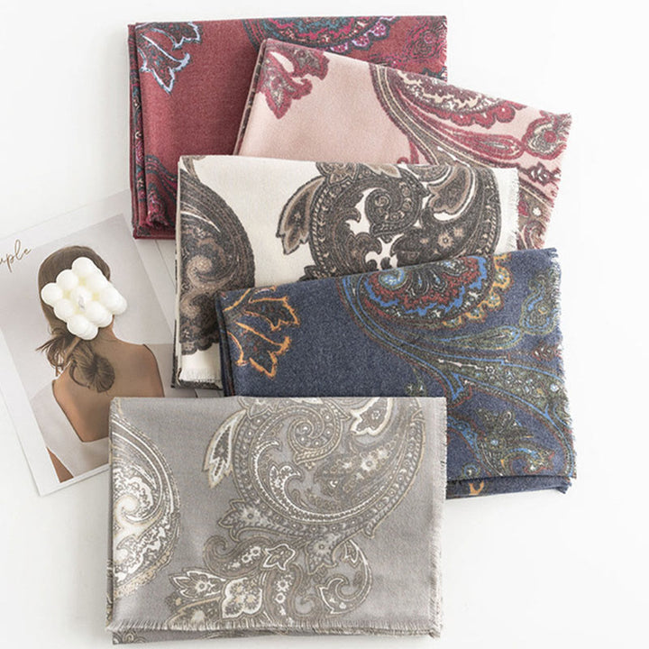 Buddha Stones Tibetan Paisley Prints Shawl Fall Winter Soft Warm Scarf Wrap - image 17