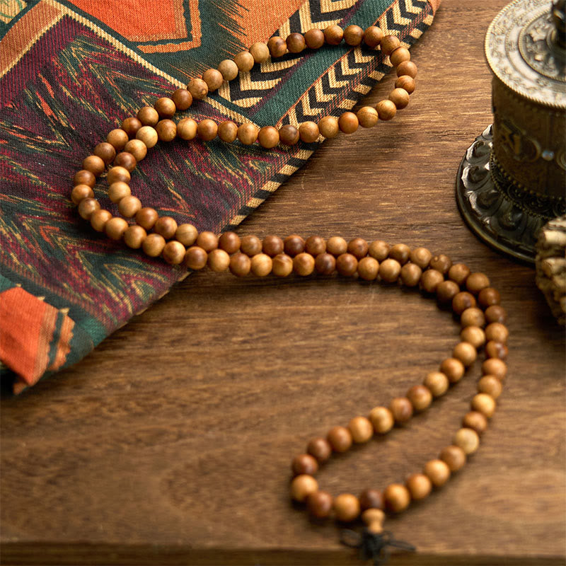 Buddha Stones 108 Mala Beads Lightning Strike Peach Wood Hand Polishing Protection Bracelet - image 4