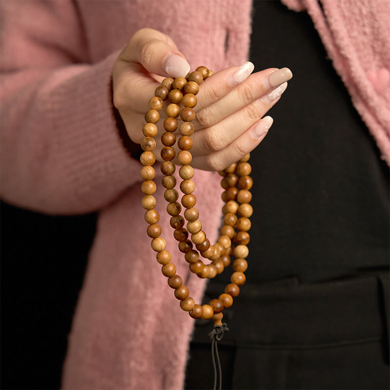 Buddha Stones 108 Mala Beads Lightning Strike Peach Wood Hand Polishing Protection Bracelet - image 2