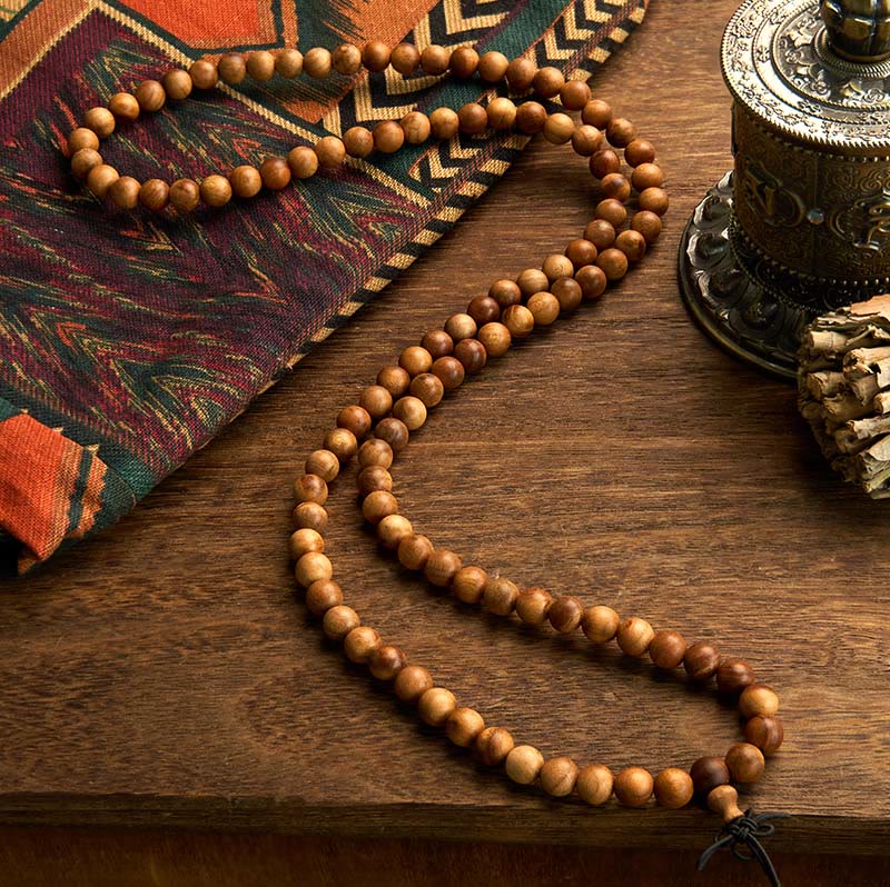 Buddha Stones 108 Mala Beads Lightning Strike Peach Wood Hand Polishing Protection Bracelet - image 1
