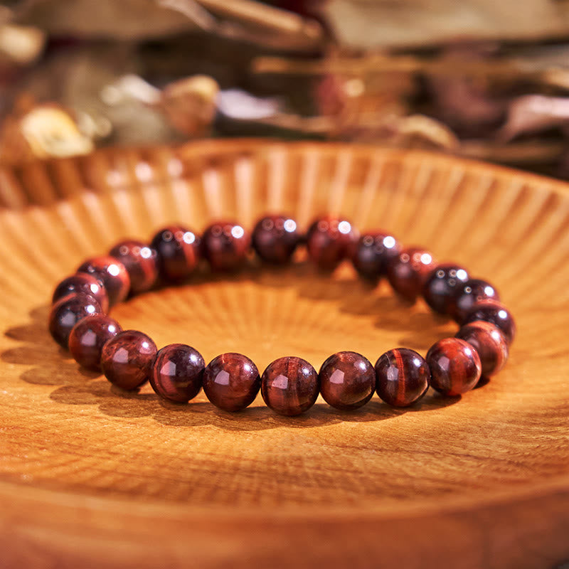 Buddha Stones Inspire Creativity Orange Red Series Passion Courage Bracelet - Red Tiger Eye(Wrist Circumference: 14-16cm) - image 4