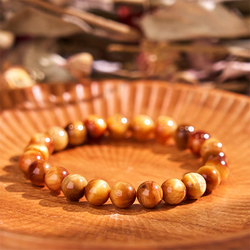 Buddha Stones Boost Confidence Yellow Series Happiness Positive Bracelet - Orange Tiger Eye(Wrist Circumference: 14-16cm) - image 7