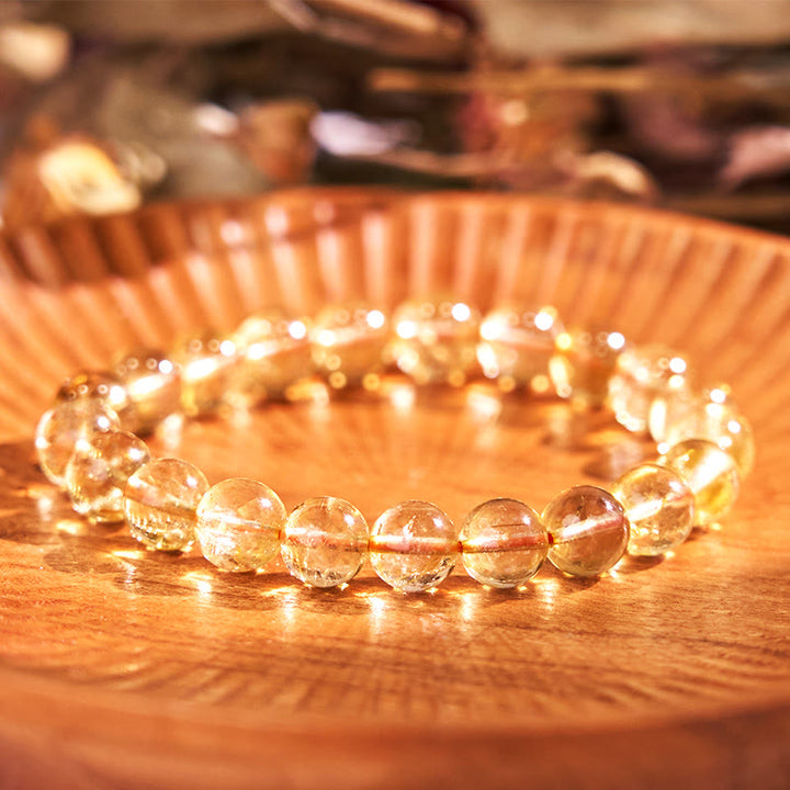 Buddha Stones Boost Confidence Yellow Series Happiness Positive Bracelet - Dark Citrine(Wrist Circumference: 14-16cm) - image 13