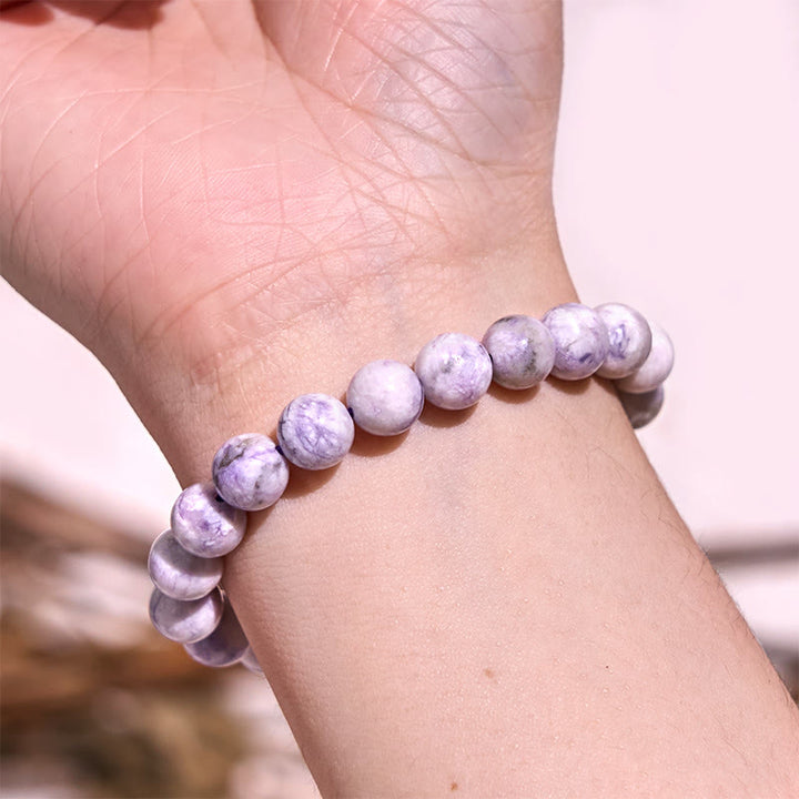 Buddha Stones Keep Calm Purple Series Healing Love Bracelet - image 18