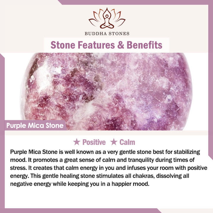 Buddha Stones Keep Calm Purple Series Healing Love Bracelet - image 16
